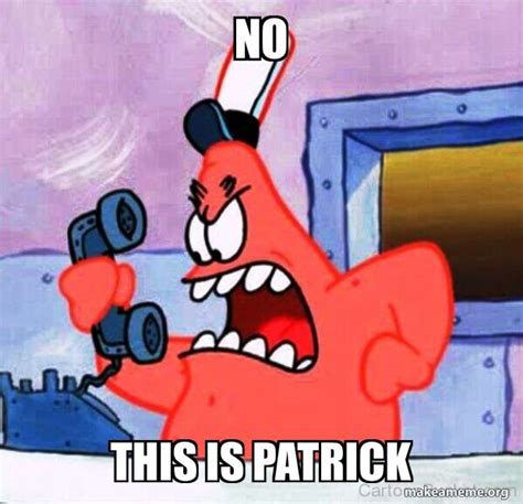 No This Is Patrick Krusty Krab Make A Meme Patrick Star Funny