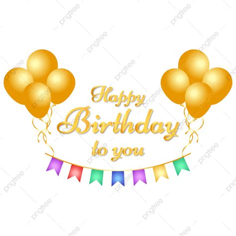 Happy Birthday Typography Vector Design Images Happy Birthday Golden