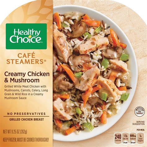 Healthy Choice Frozen Café Steamers Creamy Chicken And Mushroom 925oz