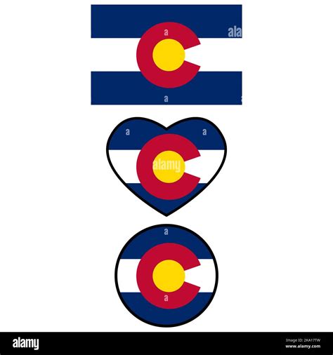 Colorado Flag On White Background Colorado Round Circle Flag Co Usa