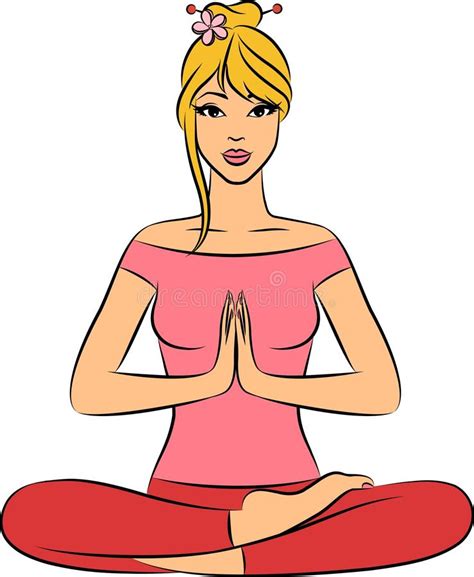 Actitud De La Yoga De La Mujer Silueta De La Posición De Loto