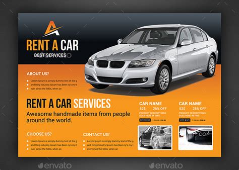 Rent A Car Flyer Template By Afjamaal Graphicriver