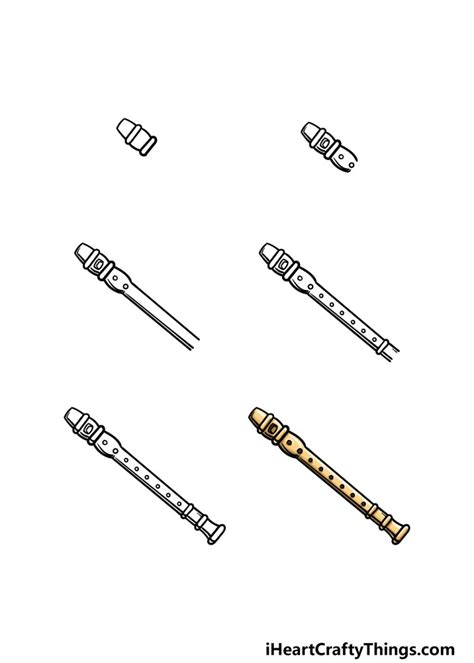 Flute Drawing How To Draw A Flute Step By Step