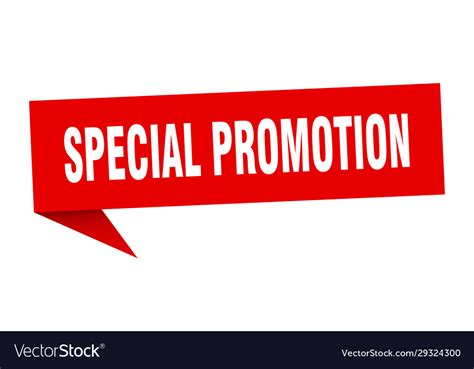Special Promotion Speech Bubble Promotion Vector Image