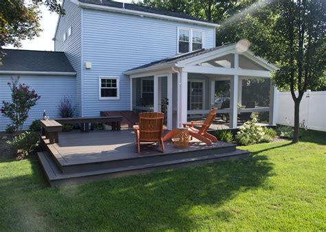 This Custom Timbertech Deck And Porch Was Constructed Using Mocha