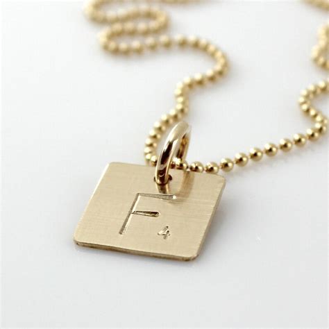 Scrabble Tile Inspired Necklace Hand Stamped And Etsy