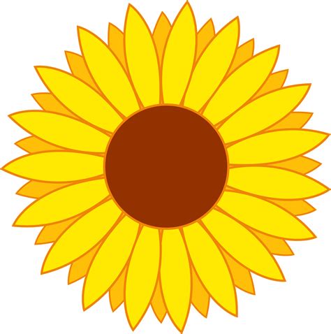 Flower Vector Png Image Sunflower Template Sunflower Clip Art Sun