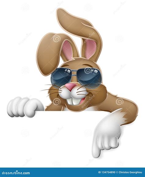 Easter Bunny Rabbit Cartoon Vector Illustration
