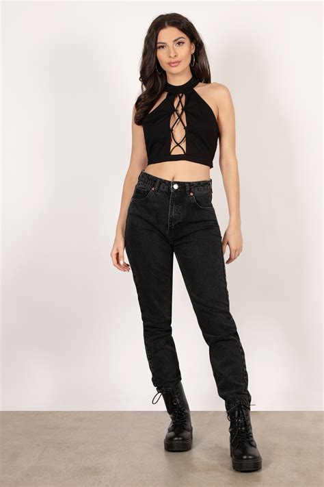 Cute Wine Crop Top Caged Front Top Open Back Top 25 Tobi Us