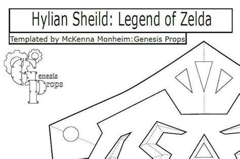 Hylian Shield Template Legend Of Zelda Etsy