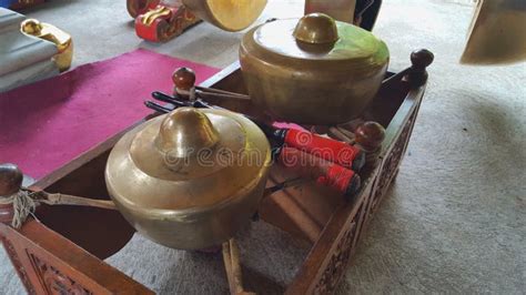 Gamelan A Traditional Musical Instrument From Java Stock Photo Image