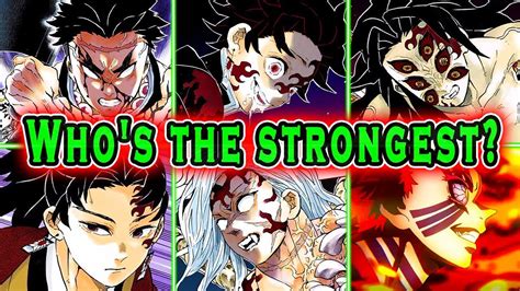 Demon Slayer The Top Ten Strongest Characters Youtube