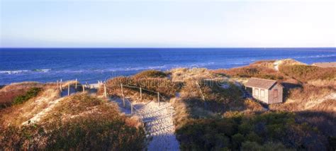 Steps Beach View Nantucket Stock Image Image Of Houses Navigate