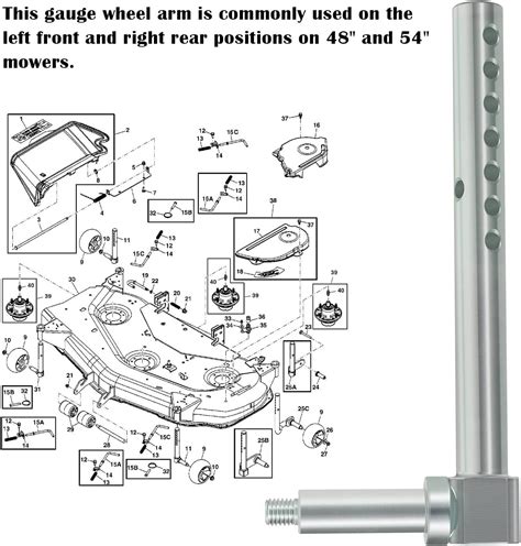 Am136328 Lawn Mower Deck Gauge Wheel Arm For John Deere X300 X320 X324