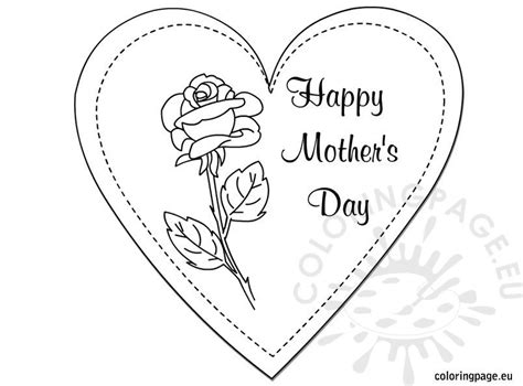 Printable Mother’s Day Card to Color – Coloring Page