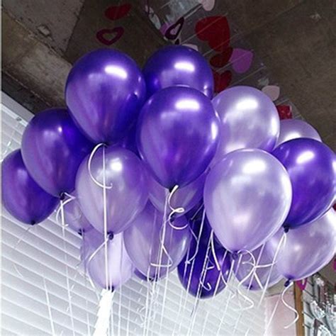 50 Pcs 12inch Purple Balloons Pearl Latex Light Purple Balloons And