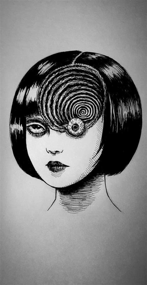 Drew Spiral Girl Junjiito Scary Art Surreal Art Creepy Art