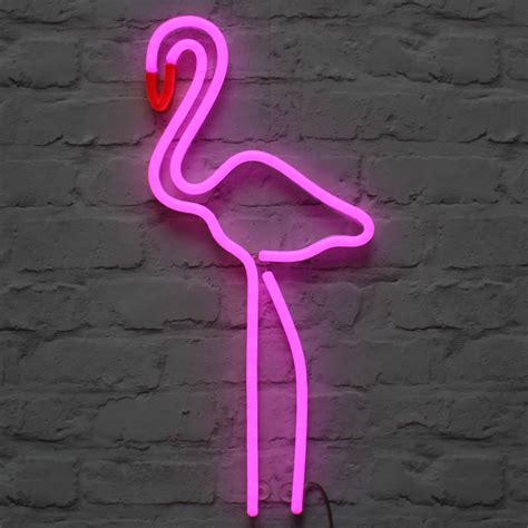 Neon Pink Flamingo Led Light Decoration By Bagandbones