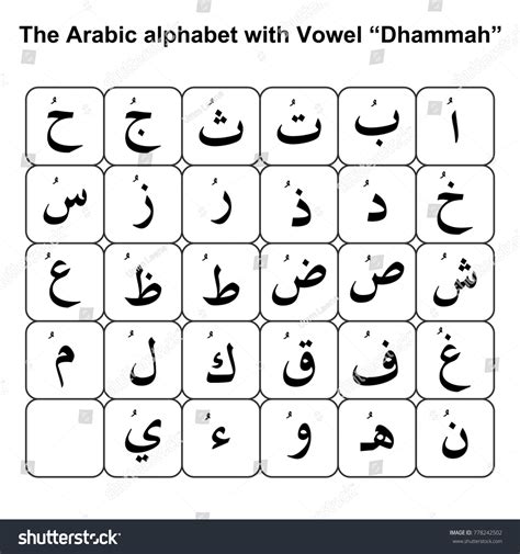 Arabic Alphabet Vowel Stock Vector Royalty Free 778242502 Shutterstock