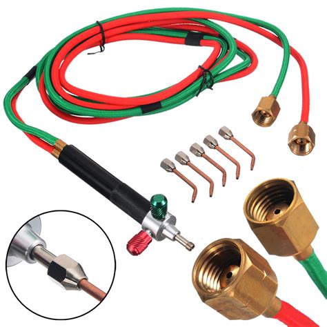 Gas Welding Torch For Oxygen And Acetylene With 5 Tips Used In Jewelry