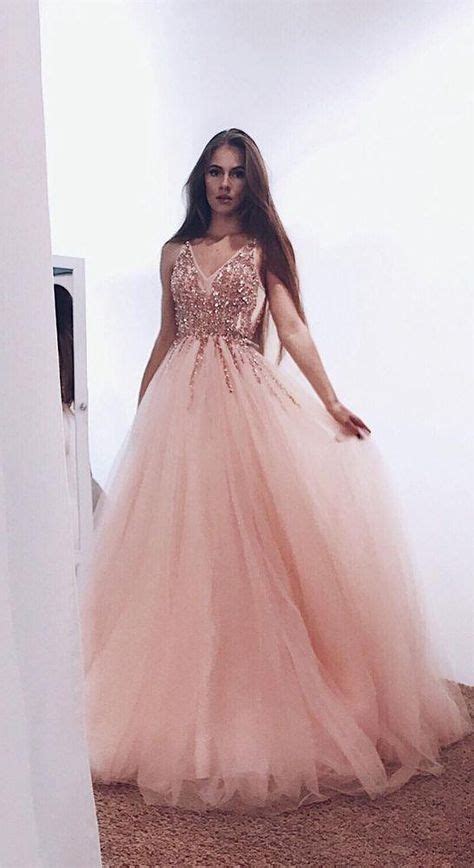 Blush Pink Prom Dressescharming Prom Dressesv Neck Prom Dresslong