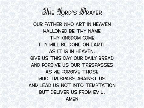 The Lords Prayer Our Father Who Art In Heaven Svg With Etsy
