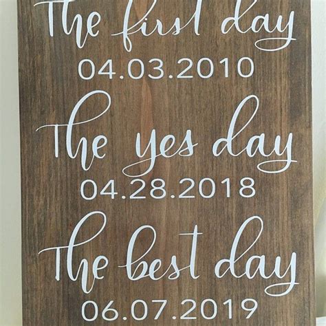 From the very first scene in yes day, garner is a delight. First Day Yes Day Best Day Sign - Best Dates Wedding Sign ...