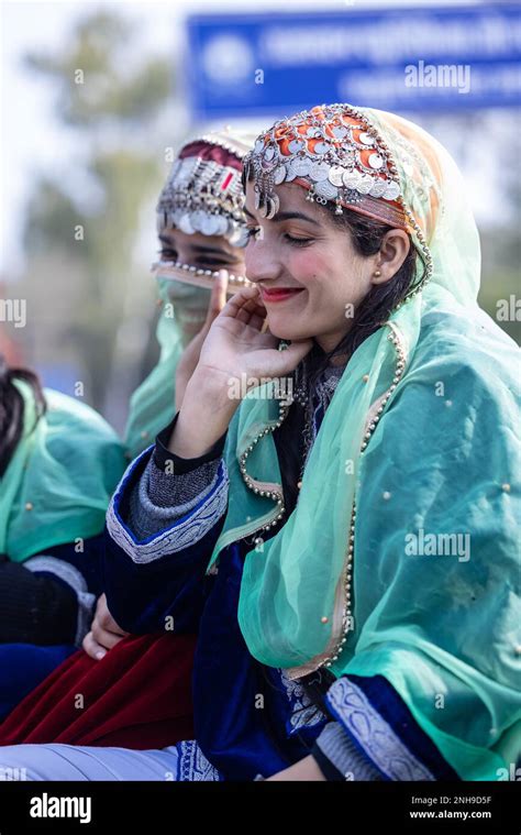 Portrait Of An Young Beautiful Girl From Kashmir In Traditional Dress