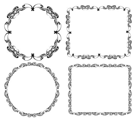 Premium Vector Set Of Decorative Borders In Vintage Style