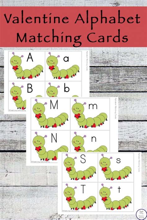 Free Printable Valentine Alphabet Matching Cards