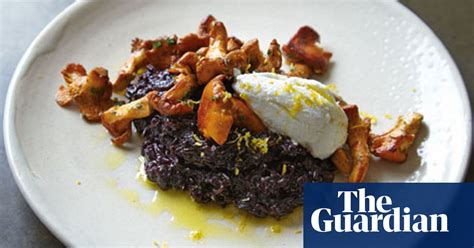 yotam ottolenghi recipes seared girolles with black glutinous rice plus leek and lime gratin