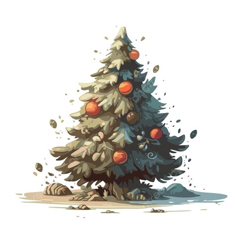 Verdadero Arbol De Navidad Vector Png Pegatina Clipart árbol De