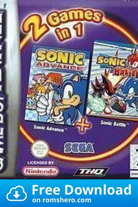 Download 2 In 1 Sonic Advance And Sonic Battle Gameboy Advance Gba