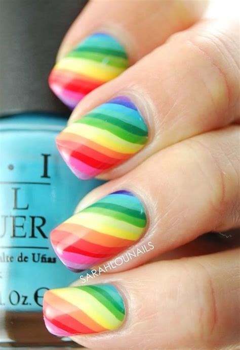 30 Rainbow Nail Art Ideas Art And Design
