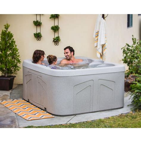 Lifesmart LS DX Person Jet Volt Plug And Play Spa With Waterfall BermudaDX The Home