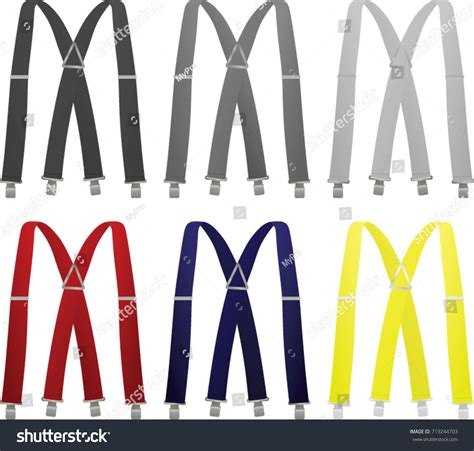 Suspenders Set Vector Illustration Stock Vector Royalty Free