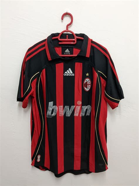 Ac Milan 200607 Home Kit Mens Fashion Activewear On Carousell