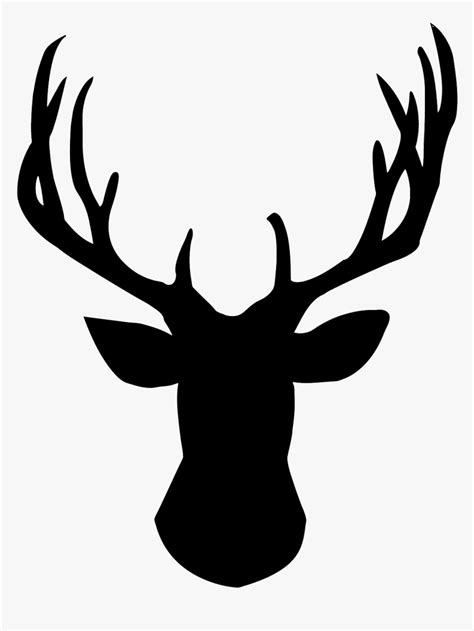 Deer Head Silhouette With Antlers