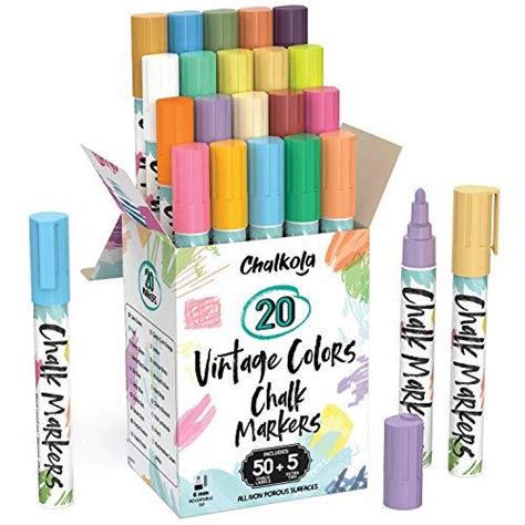 20 Chalk Markers 20 Acrylic Markers Bundle Chalkola Art Supply
