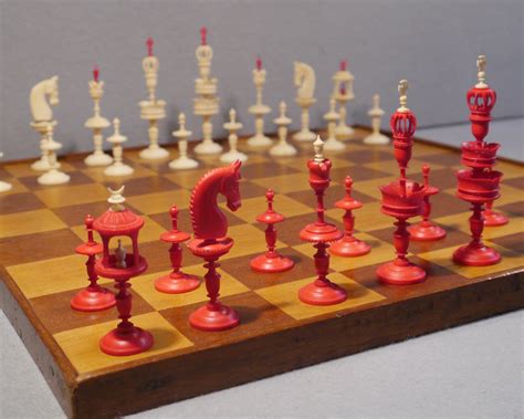 Fine German Selenus Chess Set 18th Century Luke Honey Decorative