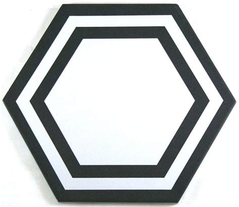 Lyric 8 In Black And White Hexagon Tile