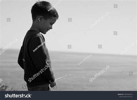 Image Boy Peeing On Beach Stock Photo Shutterstock
