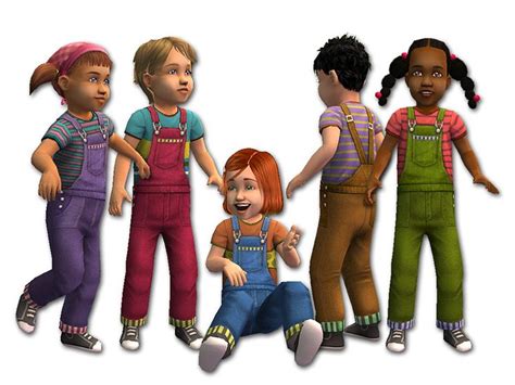 Modthesims Long Overalls For Toddlers