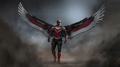 Anthony Mackie Falcon Marvel Comics Sam Wilson With Wings The Falcon And The Winter Soldier Hd