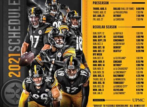 2021 Pittsburgh Steelers Schedule | Pittsburgh, Pennsylvania 