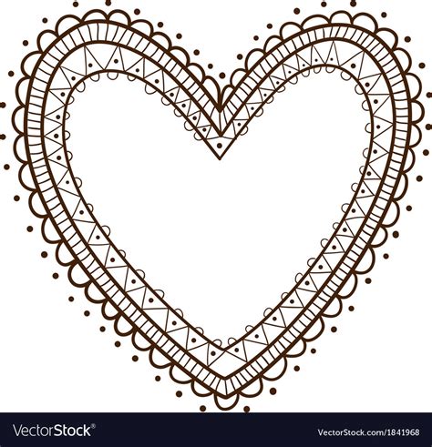 Lace Heart Frame Royalty Free Vector Image Vectorstock