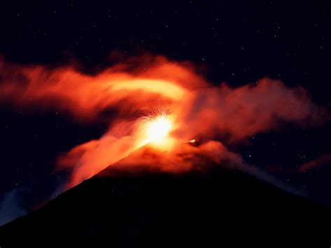 Guatemala Volcano Eruption Space