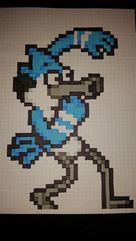 Mordecai Pixel Art Dibujos Sencillos Dibujos En Cuadricula Arte