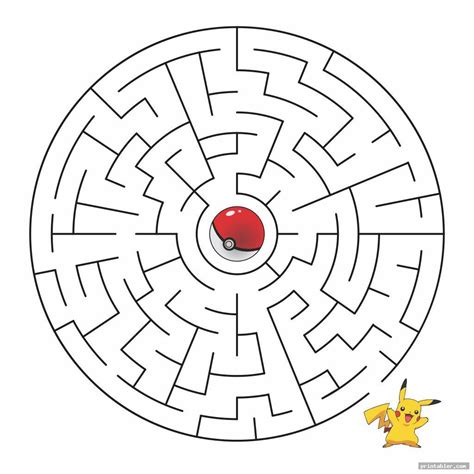 Pokemon Maze Printable Catchem All
