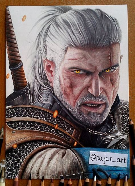 The Witcher Wild Hunt Geralt Drawing By Bajan Art On Deviantart The Witcher Drawings
